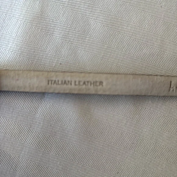 Lauren Ralph Lauren Brown Adjustable Leather Slim Belt with Gold Link Closure - Picture 4 of 6